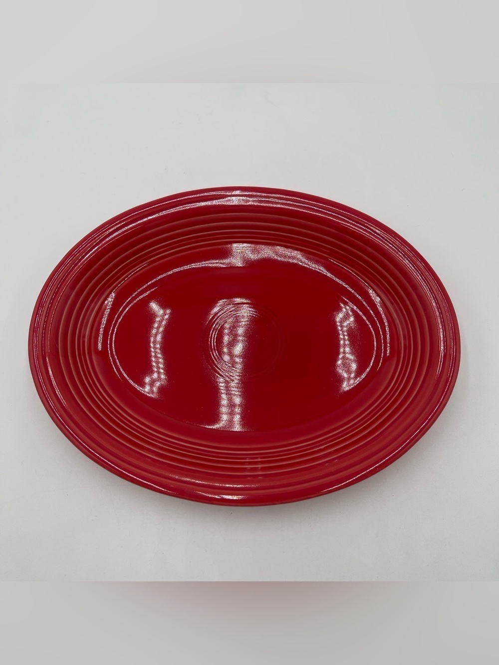 Fiestaware Medium Oval Serving Platter Plate Scarlet Red HLC Art Deco